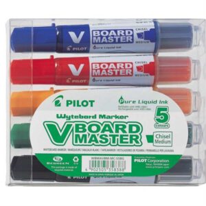 Marqueurs Pilot VBoard pointe biseautée ensemble de 5