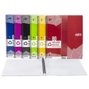 Cahier ligné avec spirale (80p)