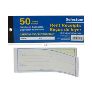 Livret de reçus de loyer (50)