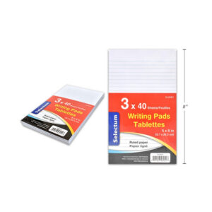 Tablette de feuilles lignées 5 x 8 po (3 x 40f)