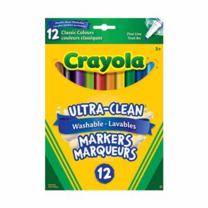 Marqueurs lavables traits fins (12)