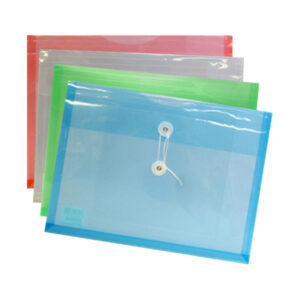 ENVELOPPE PLASTIQUE FERMETURE À CORDE